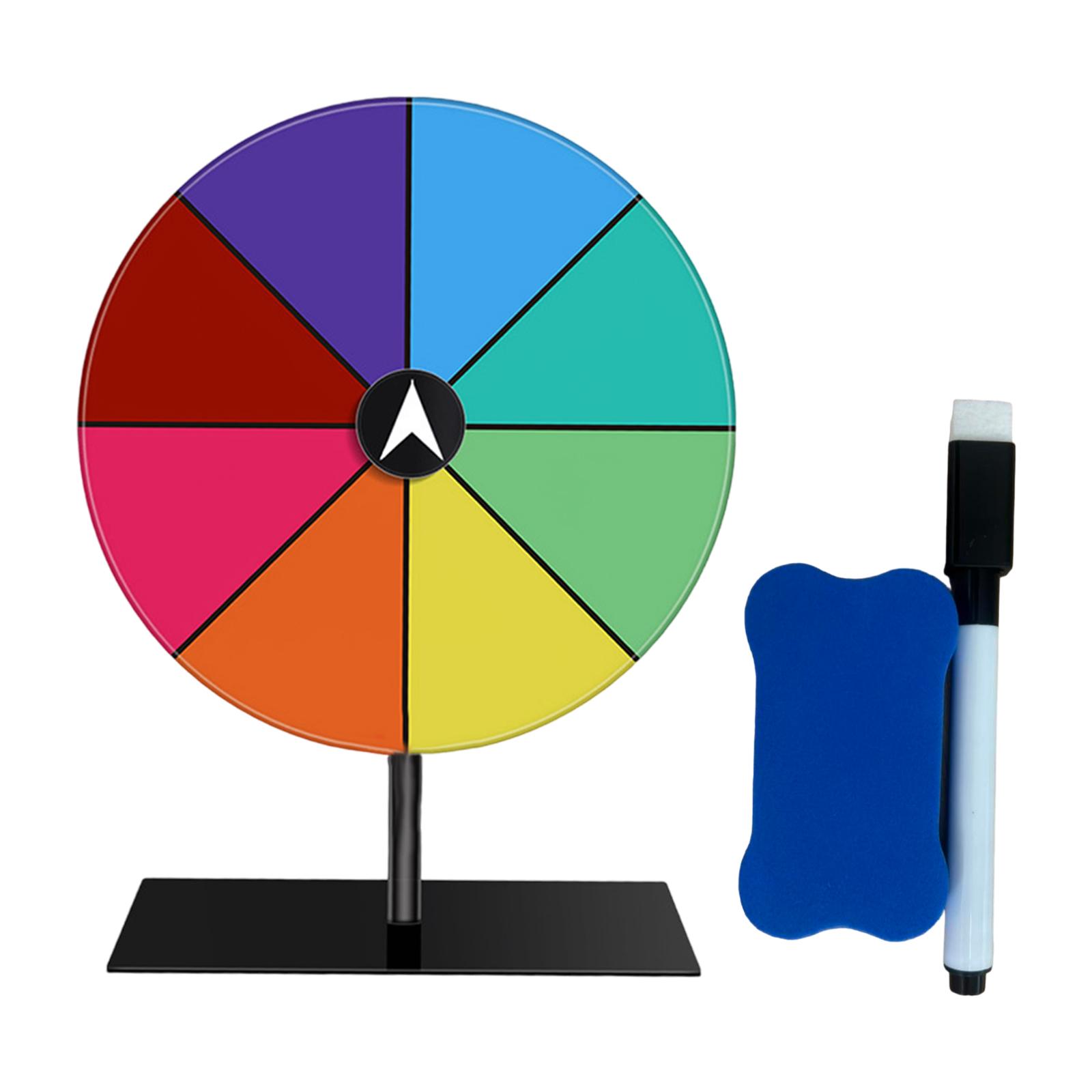 

Tabletop Prize Turntable Set Erasable Pen Eraser Set Lucky Draw Roulette Wheel for Supermarkets Pub Gatherings Tradeshow Party