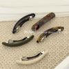 Korean Style Gold Label Acetate Baguette Barrette - Versatile & Cute Hair Clip
