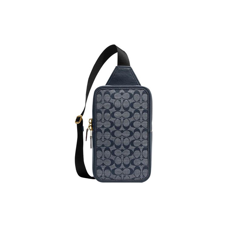 

Coach Sullivan 16 Classic Monogram Zip Closure Leather And Fabric Shoulder Crossbody Bag Small Men bags Denim CG993-B4DE Basic Set (Bag+Dust Bag)