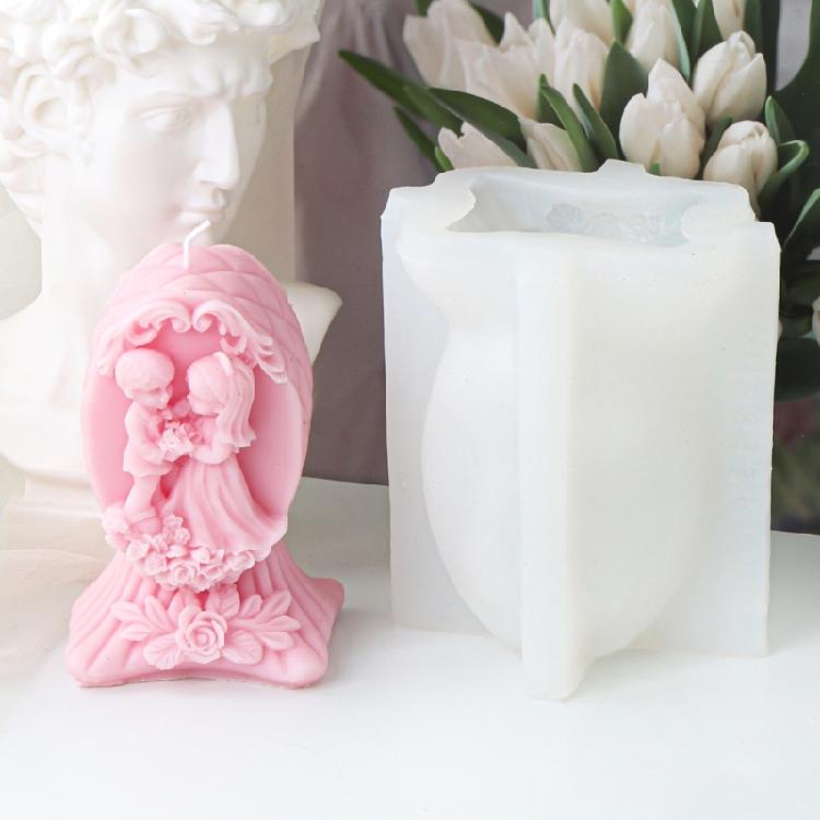 Reusable Silicone Mold Girl/Married Couple Candle Mould Creative Aromatherapy Making Mold Festive Decoration Supplies