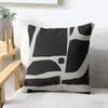 Minimalist Geometry Black White Brown Cushion Cover Natural Linen Organic Fabric Printing Breathable Perfect For Home Decor