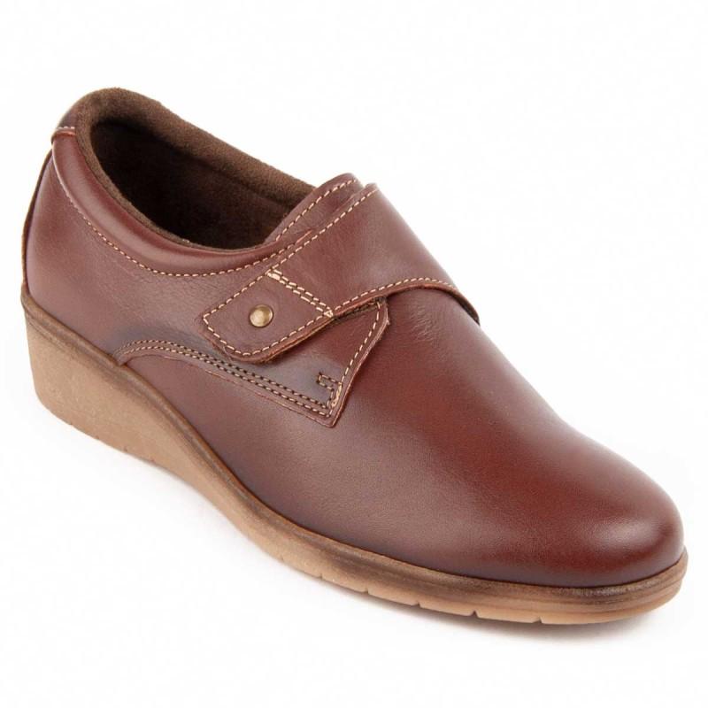 Women's Leather Wedge Loafer. Purapiel Anila 104898
