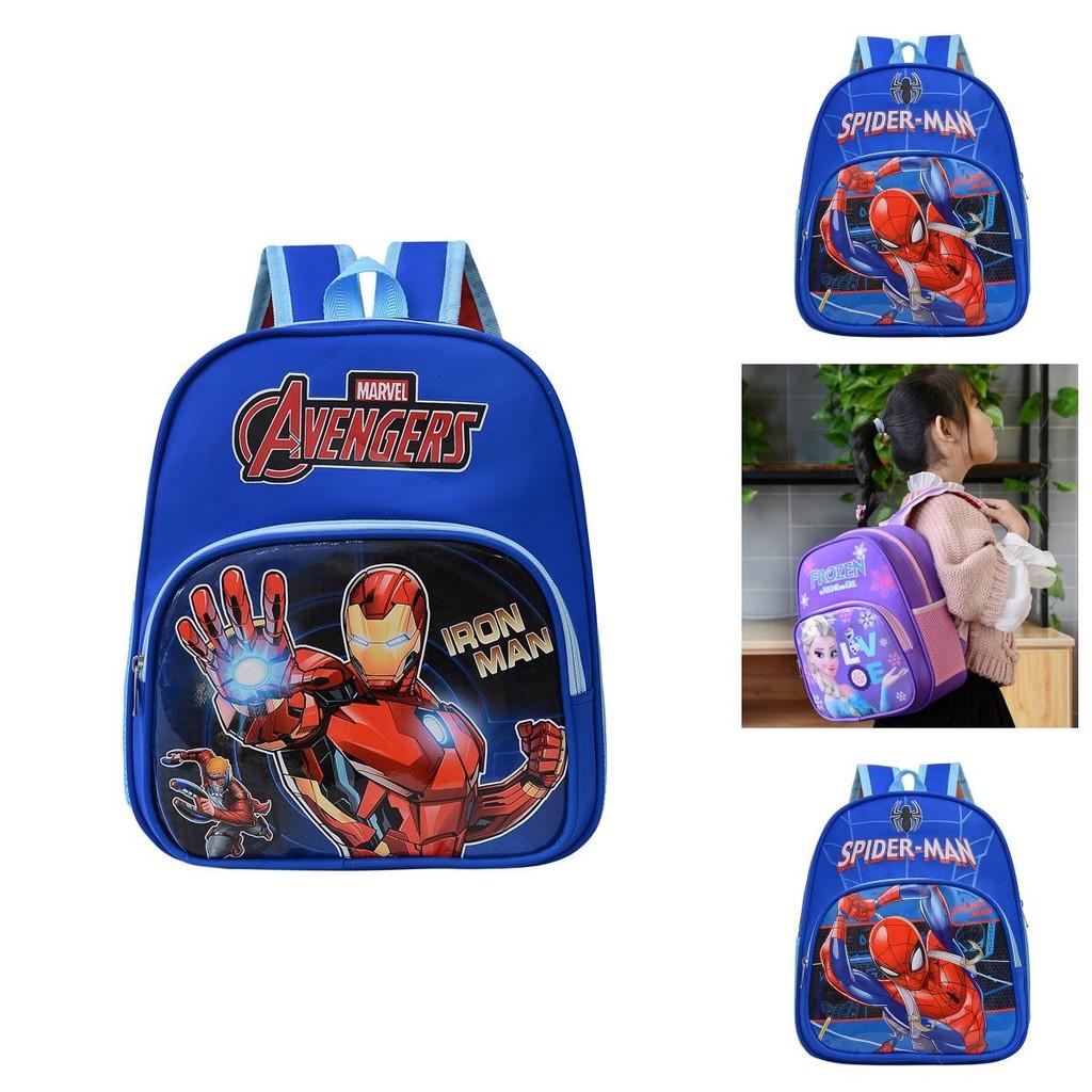 High Capacity Frozen Spiderman Iron Man Kid's Backpack For School And Travel