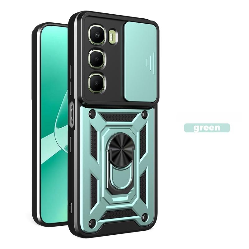 Slide Lens Protect Armor Phone Case For infinix Hot 60 Pro 4G Hot60 Pro+ Plus 60Pro 60i Cover Ring Magnetic Stand Holder Fundas