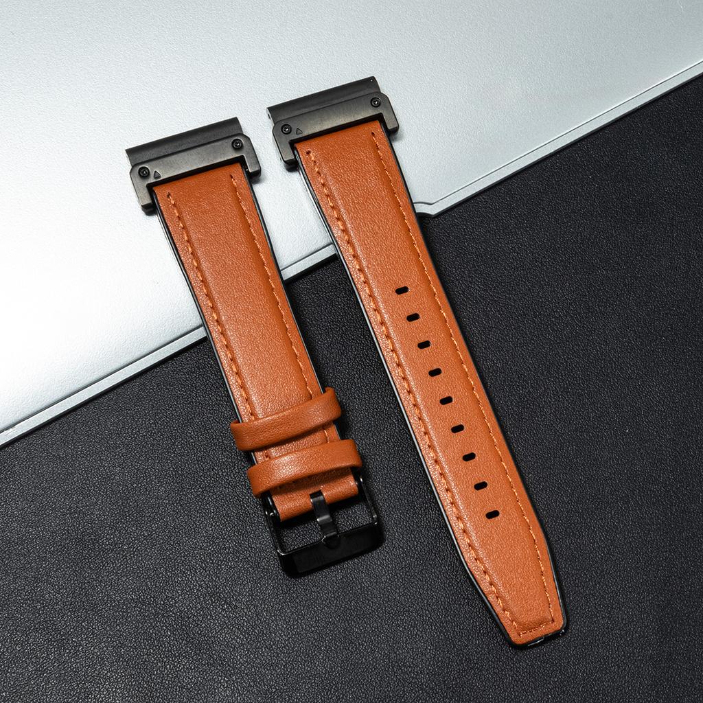 26mm 22mm Leather Strap for Garmin Watch Fenix 8 51mm 6 6x 7 7x Pro 5 5x Plus Band Vintage Bracelet Forerunner 945 925 Wristband