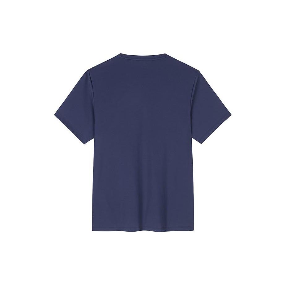 Anta Training Series Letter Round Neck Moisture Wicking Comfortable Versatile Short Sleeve T-Shirt Men T-Shirts Deep-Night-Blue 152427161-3