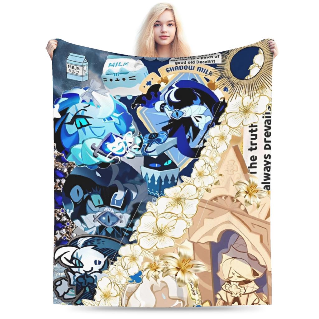 Comfortable Cookie Run Kingdom  Blanket Merch Bedding Decorative Video Games Throws And Blankets Warm Flannel for Office