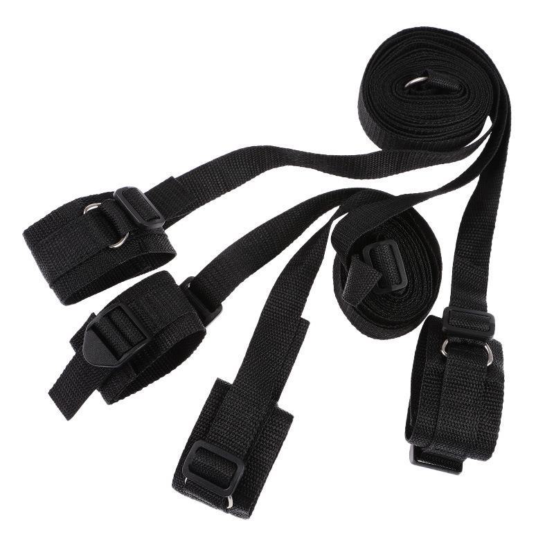 Miji SM Toys: Adult Bed Restraint Set - Hand & Leg Belts, 56 Pieces.
