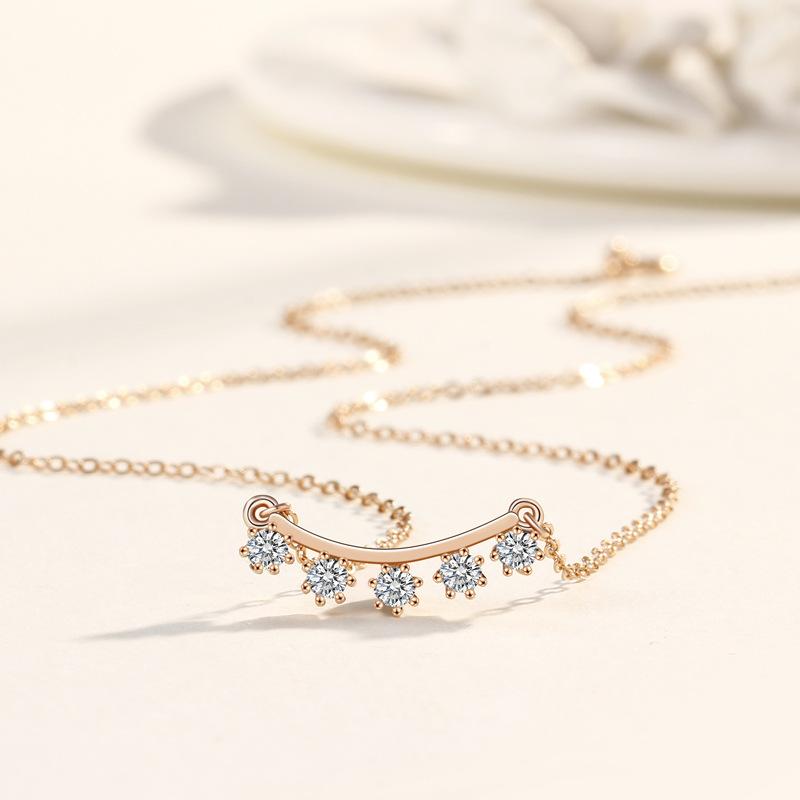 Smile Meteor Necklace Women'S Fashion Versatile Niche Exquisite Temperament Premium Diamond Pendant Gift Women Quality