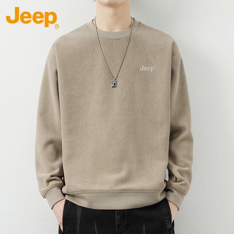 

Jeep Men s Loose Fit Round Neck Long Sleeve Sweatshirt 3XL