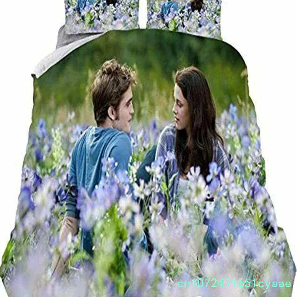 Set Biancheria da Letto Saga di Twilight Stampato 3D Per Camera da Letto Morbido Moderno Copriletto Comodo Copripiumino per Bambini Coperta e Federa