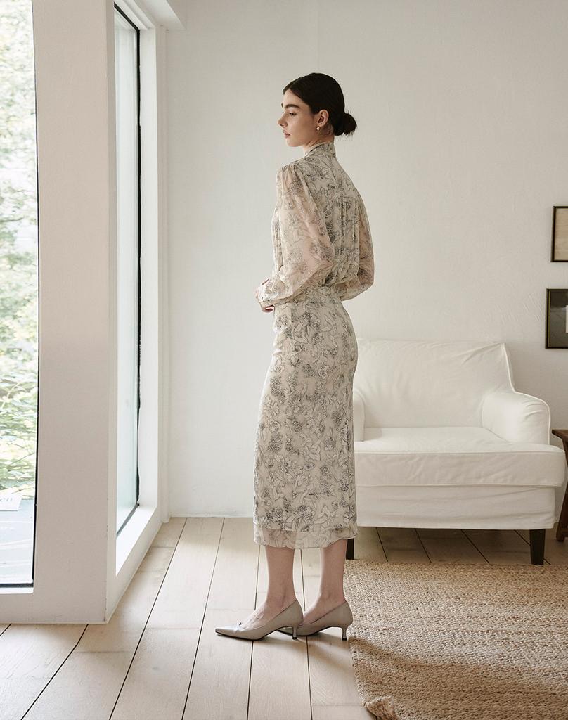 G Mar H-Line Flower Skirt