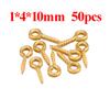 100-50pcs Small Eye Pins Eyepins Hooks Eyelets Screw Threaded Stainless Steel Clasps Hooks DIY Jewelry Findings for Beads Making