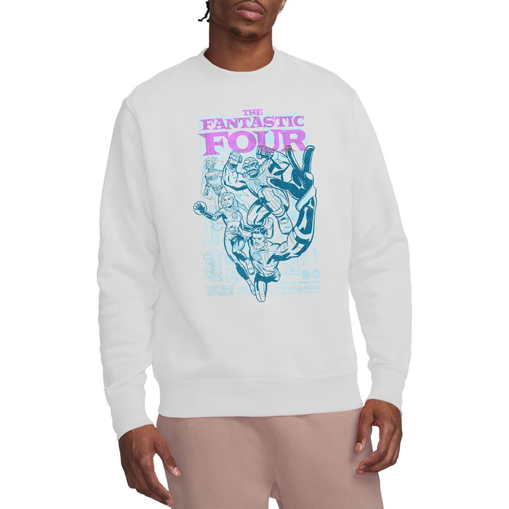 Fantastic Four Unisex Adult Lineart Heroic First Family Sweatshirt