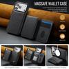 Magsafe Leather Flip Wallet Phone Case For iPhone 17 Air 17 Pro Max 2 In 1 Detachable Card Slots Cover Hoesje Coque Etui Bag
