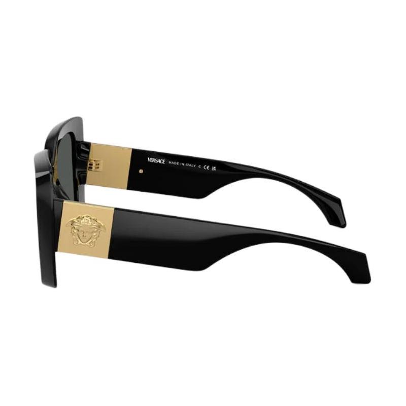 Versace Temple Gold Medusa Logo Nylon Metal Irregular Sunglasses Women Black 12146771 O4467U-OGB18754_ONUL-Black 54
