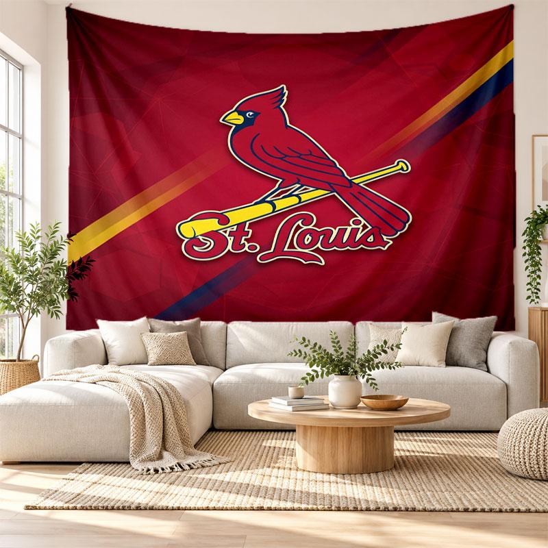 St. Louis Cardinals Wall Tapestry, Soft Fabric Wall Hanging, Decorative Backdrop For Bedroom Home Wall Art