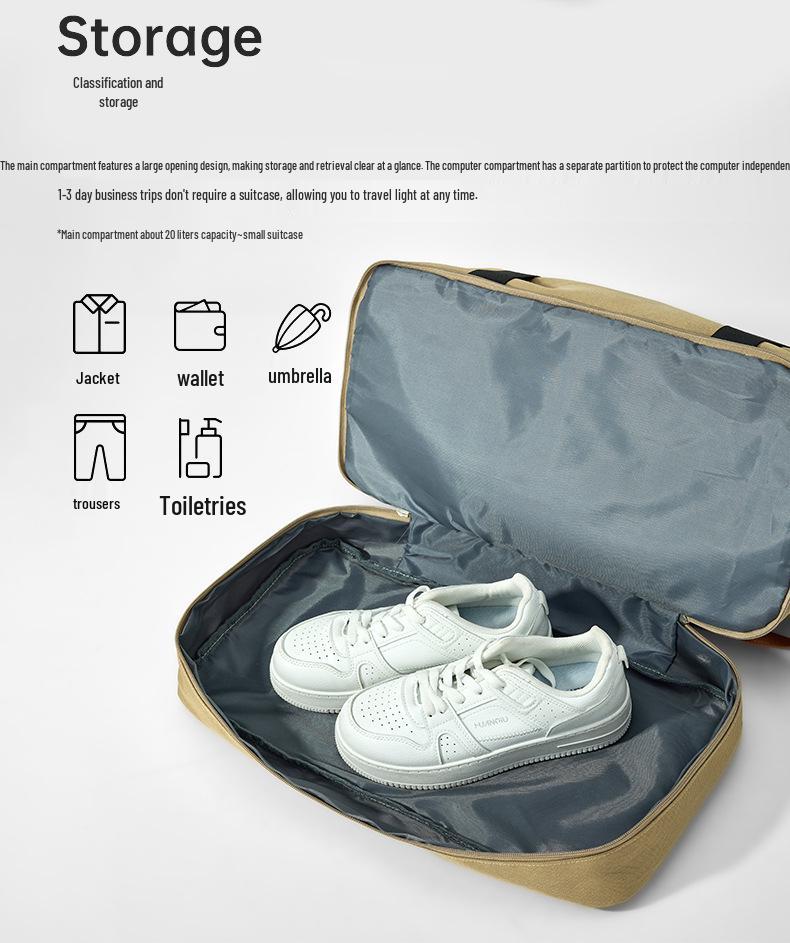 Lekka torba sportowa i podróżna w stylu koreańskim z separacją na mokre/suche