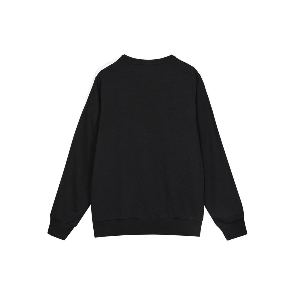 adidas Loose Fit Crew Neck Long-Sleeve Sweatshirt Men Tops Black GK9078