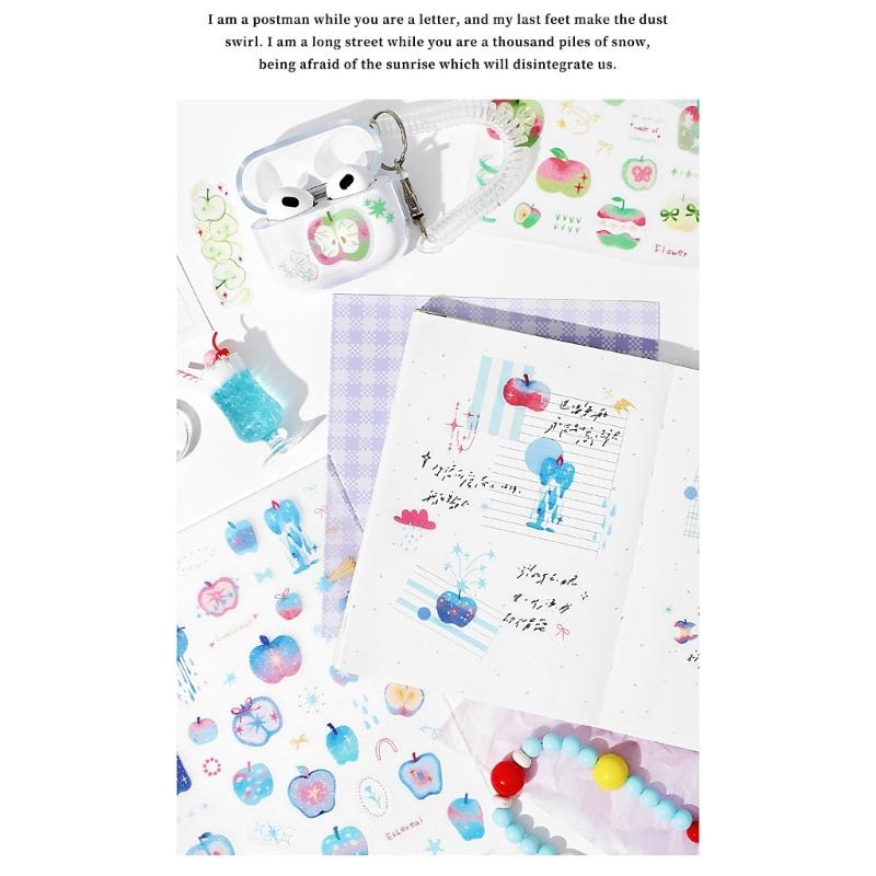 Vibrantly Waterproof PeelOff Decorative Sticker Featuring Fruit Pattern for Crafting and Planners Craft Enthusiasts