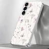 Custodia per telefono con semplice motivo floreale fresco, placcata argento, per Samsung Galaxy S26 S25 Edge S24 S23 FE S22 Ultra S20 S21 5G