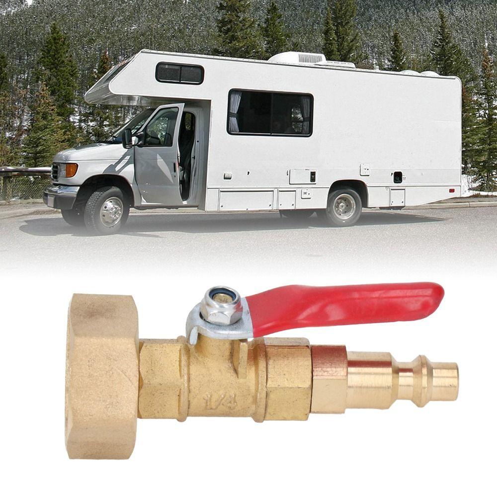 1/4in Male Brass Winterize Blowout Adapter 3/4in Male GHT Thread Brass Garden Irrigation Joints Male/Female Thread Ball Valve