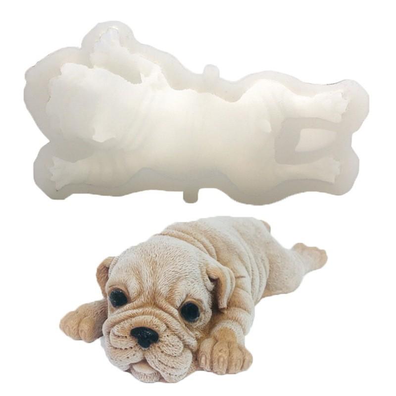 VIE LENTE 3D Shar Pei Hund Silikonformen 1 Stück DIY Fondant Schokolade Gelee Eisformen Kuchen Dekorationswerkzeuge Würfel Kuchenformen