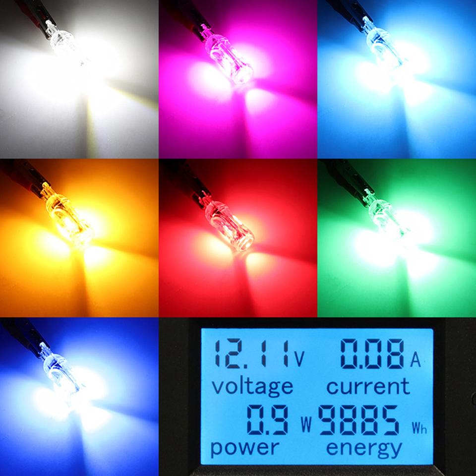 2PCS T10 LED W5W Super bright Plastic Shell smd Car Interior Light Read Dome Trunk Door License Plate Wedge Lamp 12V White Style