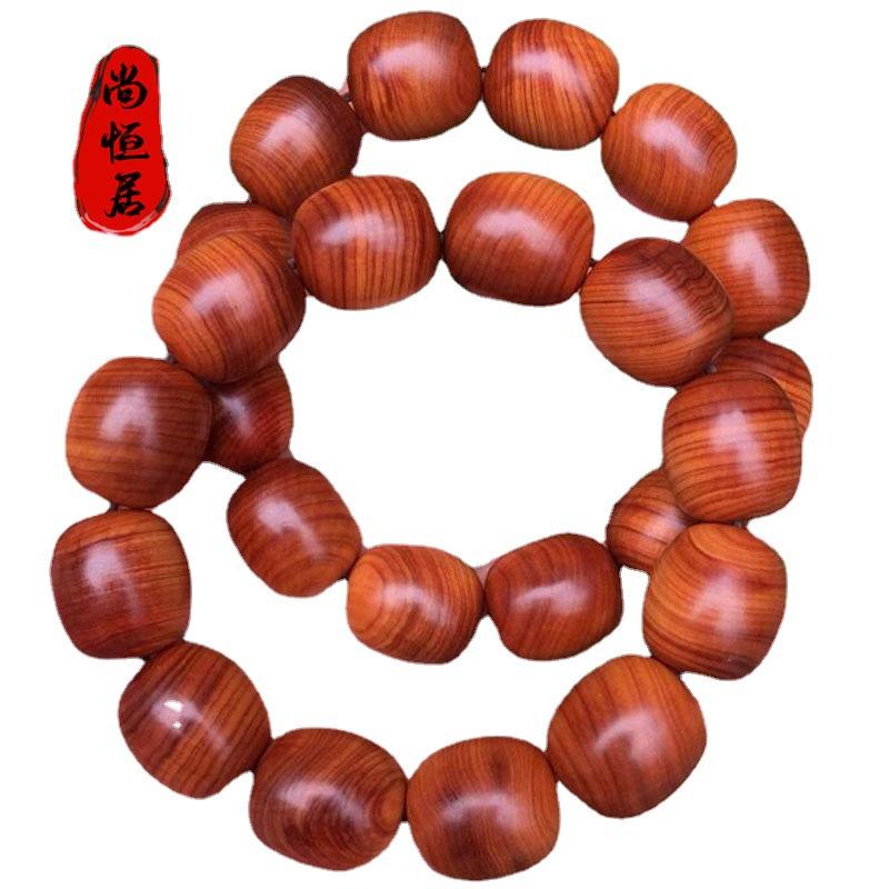 Thuja Aged Material Jujube 1.2x1.8x2.0 High Oil Density Milky Fragrance Buddha Beads Bracelet