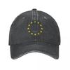 EU Europe European Union European Flag EU Stars Baseball Cap Rave Streetwear Women'S Hat Men'S