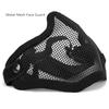 Maschera Facciale in Rete Metallica Tattica Mezza Copertura Pellicola Protettiva di Sicurezza Colore Puro Anti Sommossa CS(Nero )