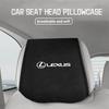 Car Logo Seat Headrest Cover Suede Perforated Pillowcase Pad For Lexus UX250h RX450h CT200h RX400h NX LX GC RX UX GX
