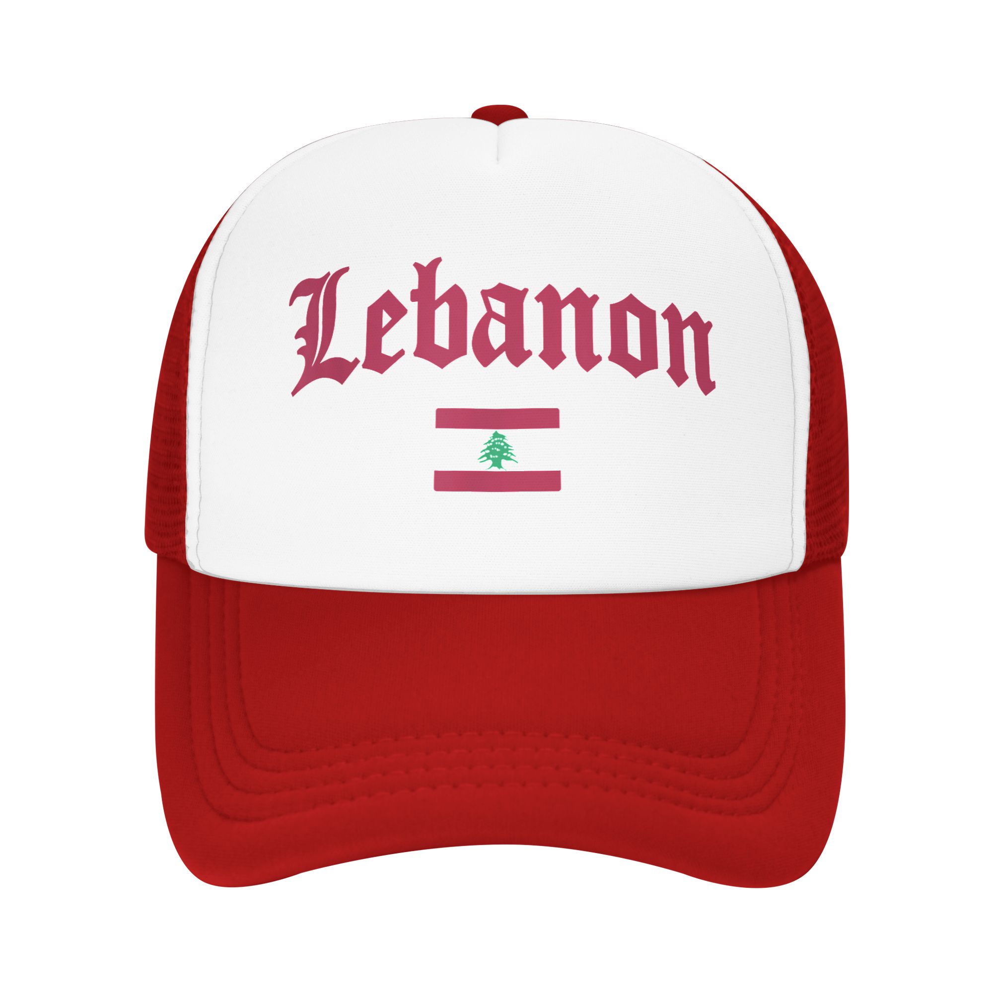 Lebanese Flag of Lebanon Mesh Baseball Caps Unisex Women Outdoor Trucker Worker Cap Hat Adjustable Summer Trucker Cap One Size