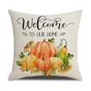 New Autumn Throw Pillow Cover Pumpkin Truck Thanksgiving Cushion Linen Digital Print Holiday Dress Up Cushion