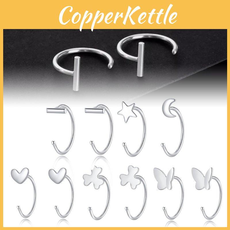 Trendy Japanese And Korean Inspired Floral Earrings Delicate Heart And Star Designs For Ladies