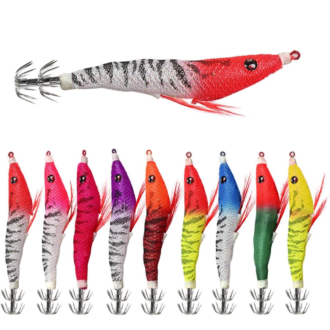 

Эгинговый металлический светящийся высокоотражающий свинцовый кальмарный джиг-набор Металлические приманки для кальмаров в розовом и (10 Фиолетовый) [Продукт]