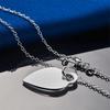 925 Sterling Silver 16-30 Inch Women's Exquisite Bright Face Heart-shaped Pendant Necklace Accessories, Wedding Fashion Jewelry