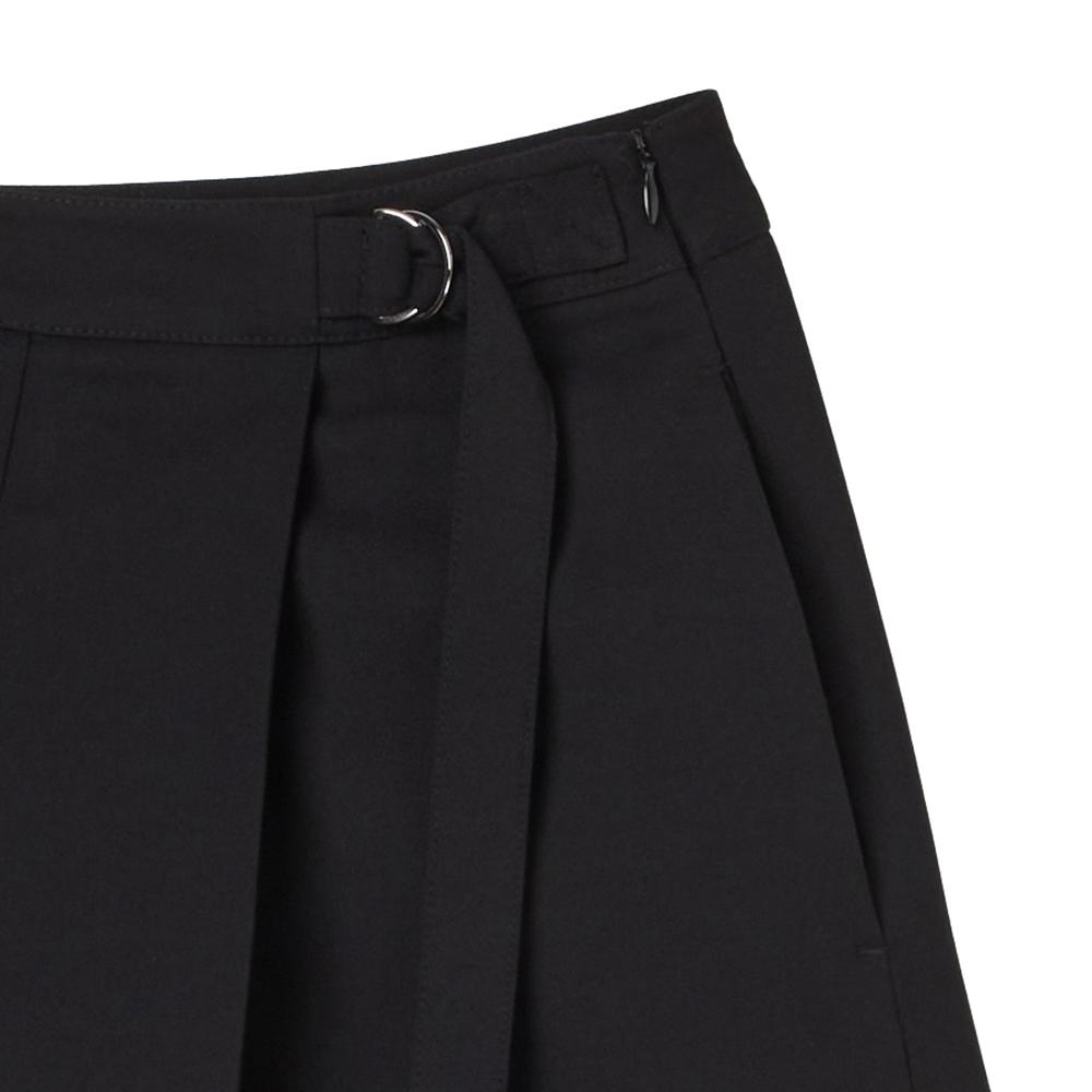Rap Belt Pleated Asymmetrical Skirt Ar3Ws862