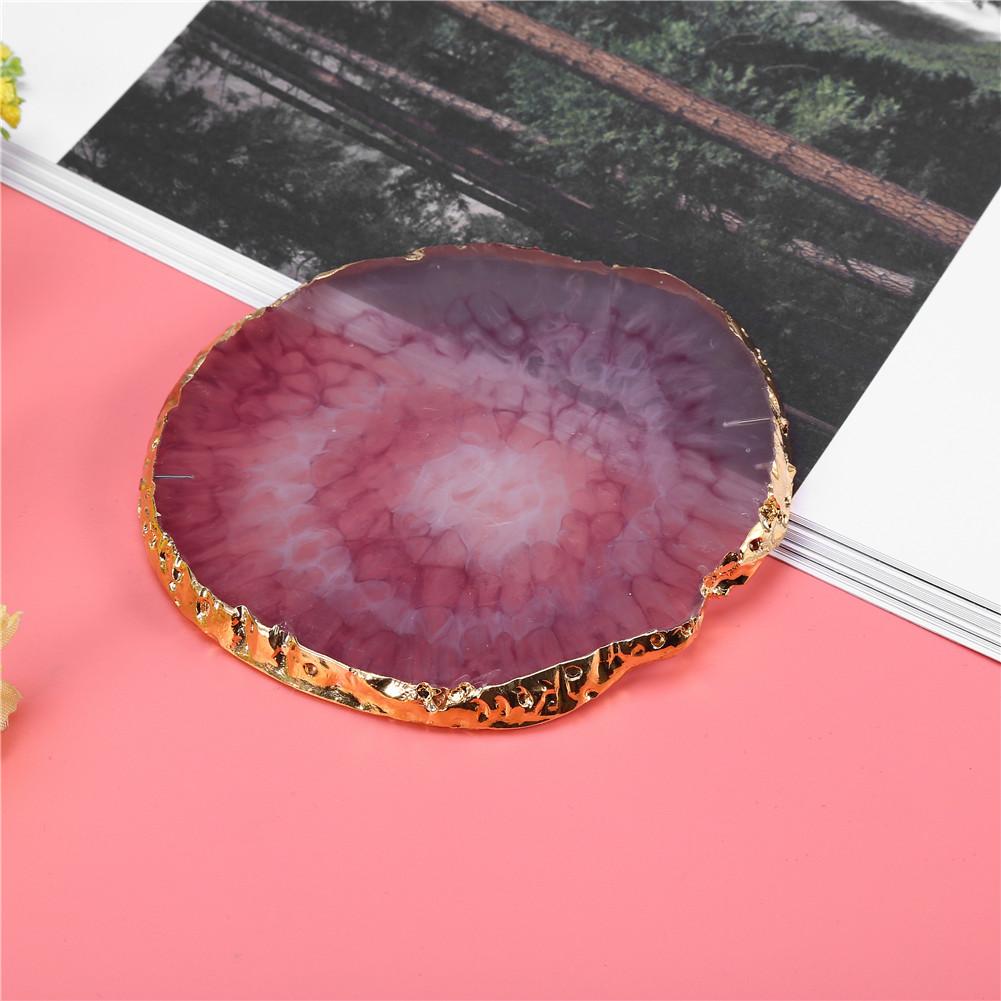 Natural Resin Stone Nail Art Plate Gel Polish Holder Drawing Color Palette Nail Art Display