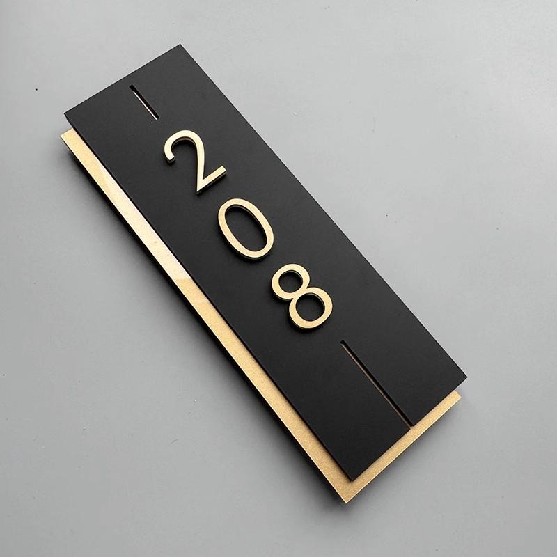 Acrylic Modern Door Plate Shop Sign Customize House Number For Home Office Flats Restaurant Hotel Cafe Bar Home Decor Plate