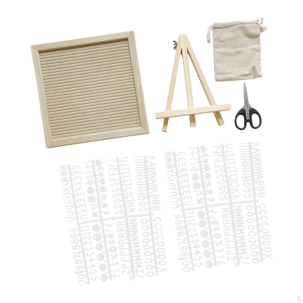 Babilla of Modifiable Felt Letters with A Stand Office Ornament for Classroom