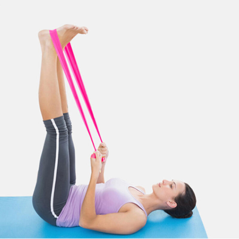 Latex rubber band stretching band rehabilitation exercise equipment pink
