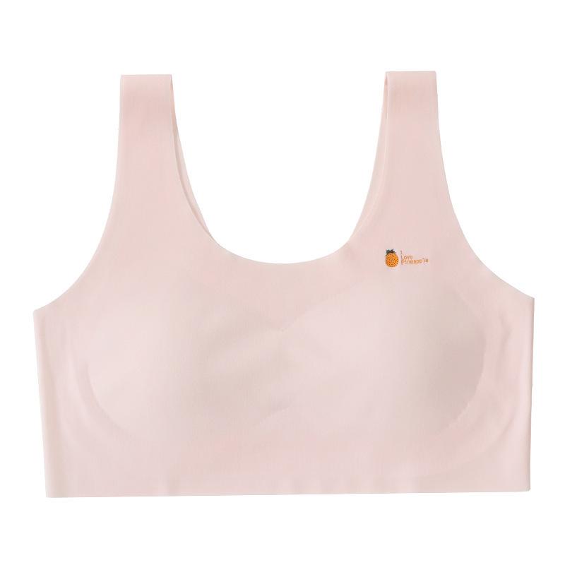 Teen puberty development small vest bra without steel rim splicing comfortable breathable anti-light underwear