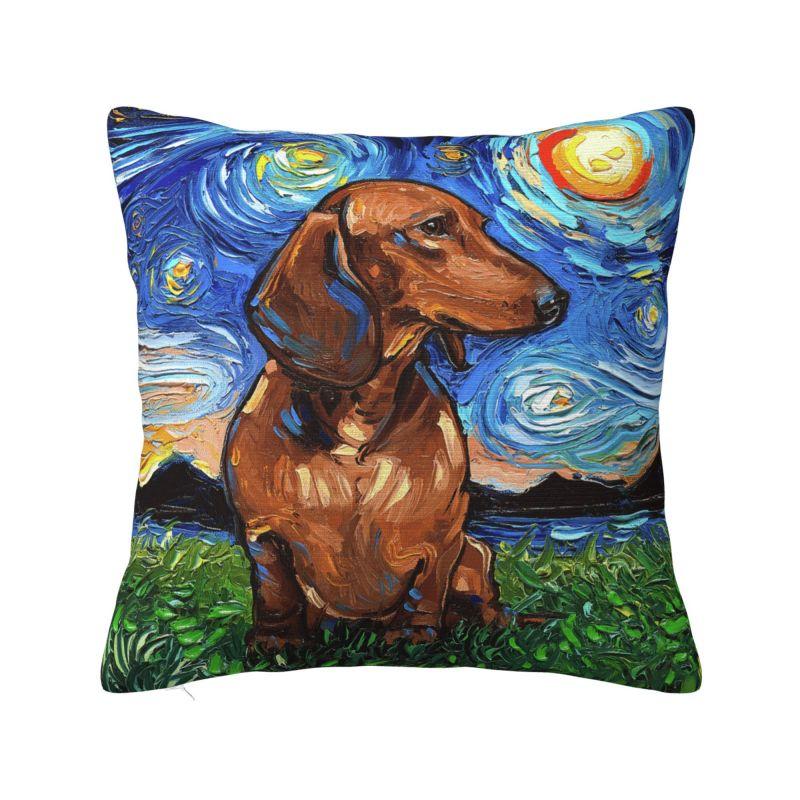 Dachshund Cushion Cover  cm Soft Sausage Badger Wiener Dog Throw Pillow Case Bedroom Decoration Bedding Sofa Pillowslip
