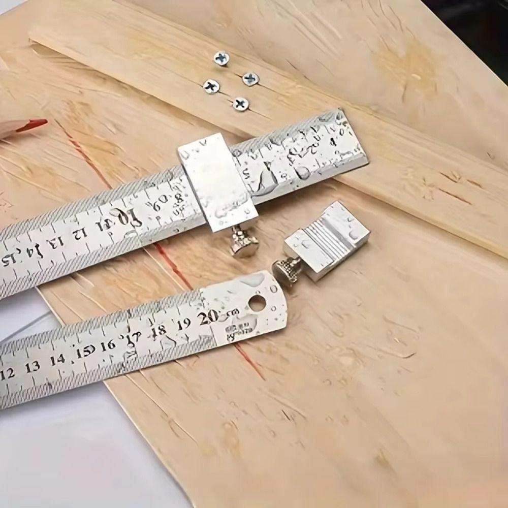 Clear Scale Woodworking Steel Ruler Corrosion Resistant Measuring Mark  Carpentry