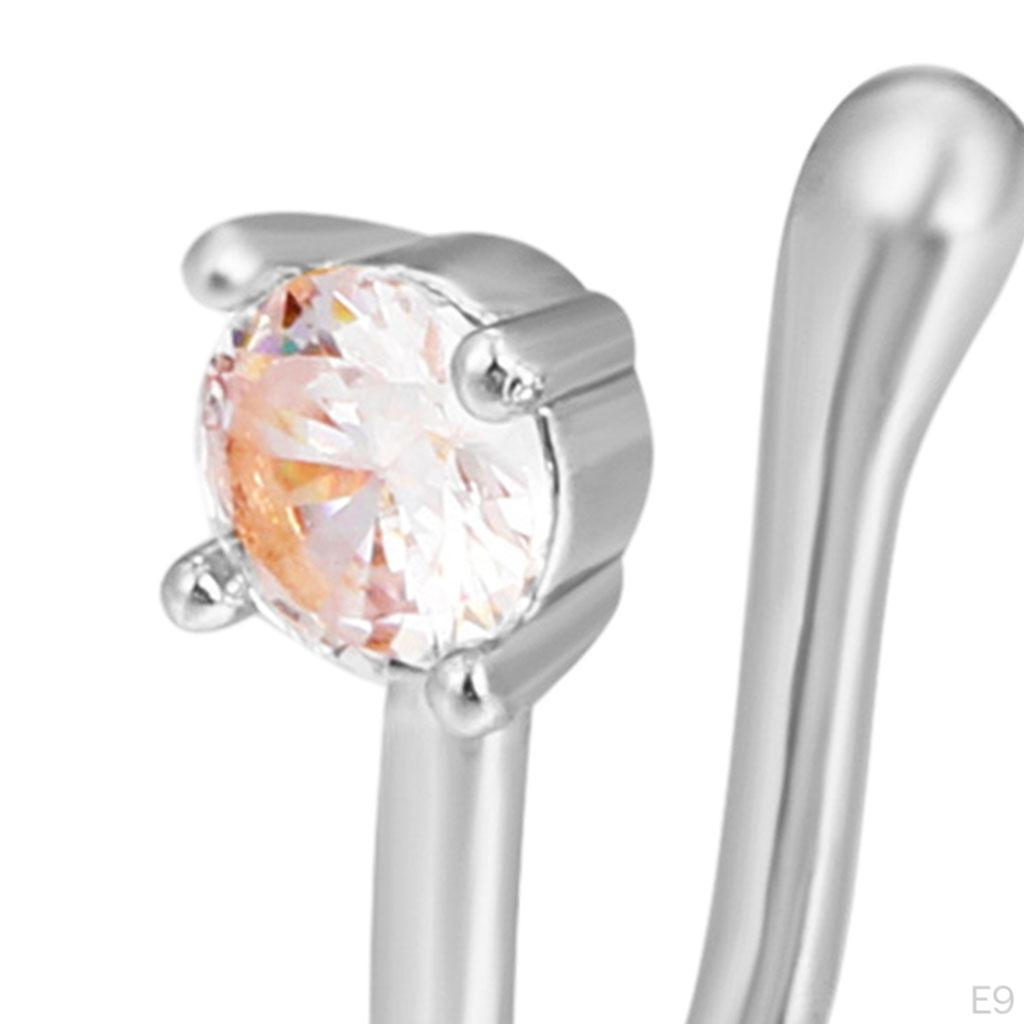 Nose -Shaped Punk Tiny Charm Clamp Ring Stud for Jewelry