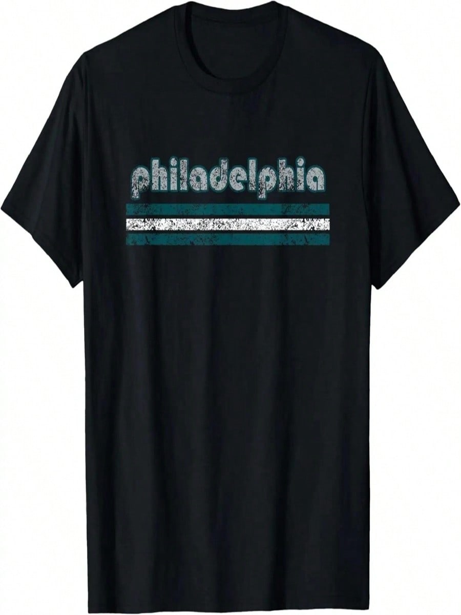 Philadelphia Pennsylvania Retro Vintage Weathered Throwback T-Shirt S