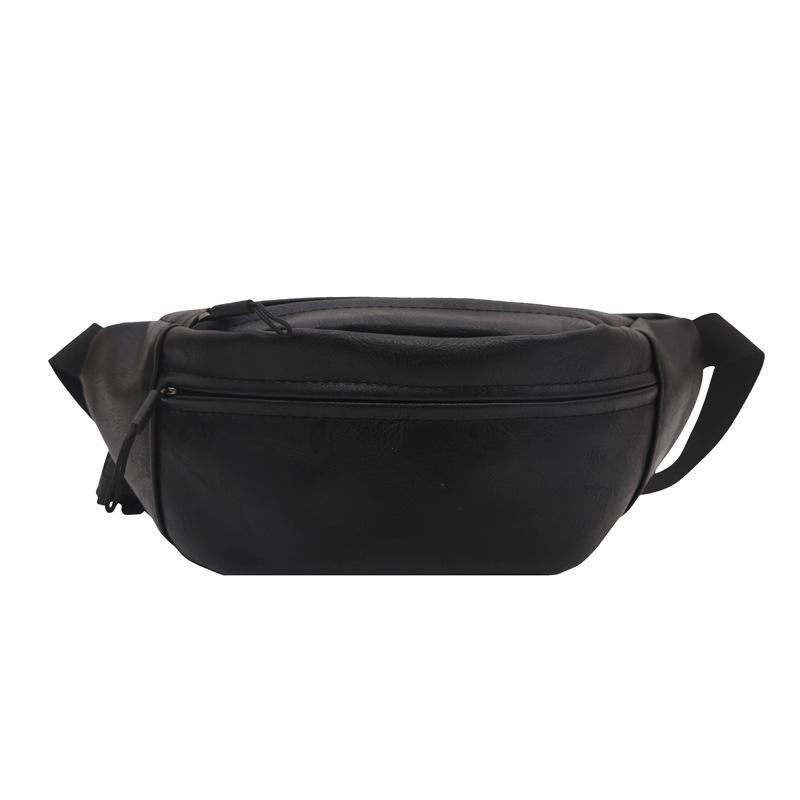 

New trendy and fashionable saddle bag texture oblique span small bag versatile large capacity multipocket commuter small backpack чёрный