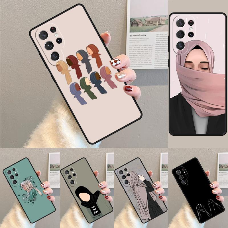 Islamic Muslim Hijabi Girls soft Silicone Phone Case For Samsung Galaxy note 10 pro S26 S25 S24 S23 S22 S21 Plus Ultra Cover