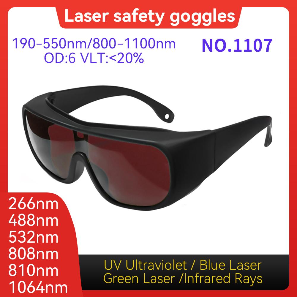 Lāzera aizsargbrilles 10600nm OD6 UV400 532nm